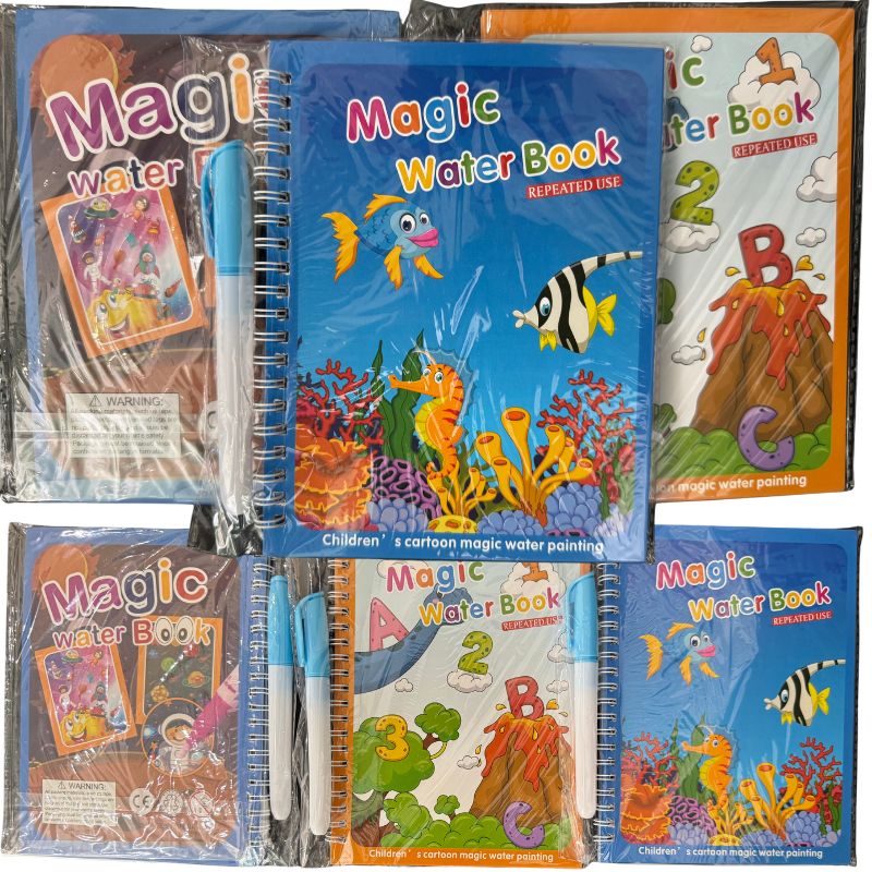 Magic Colouring Book with Water Pen | Mess-Free Fun for Kids