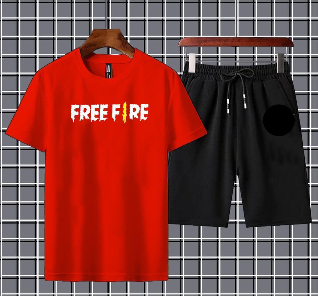 Micro Interlock Printed T-Shirt & Shorts Tracksuit