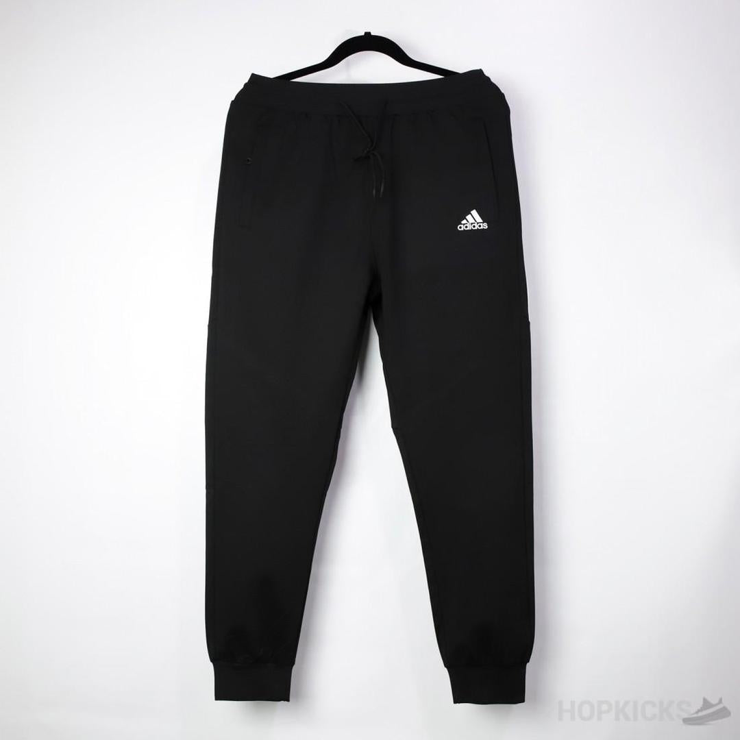 Men's Plain Black Polyester Jogger Pants - 1 Pc