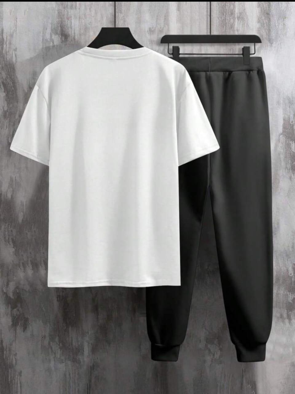 2 Pcs Men's Polyester Printed Track Suit