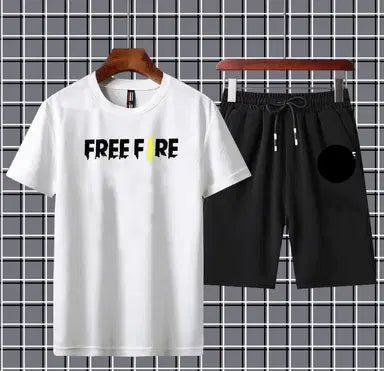 Micro Interlock Printed T-Shirt & Shorts Tracksuit