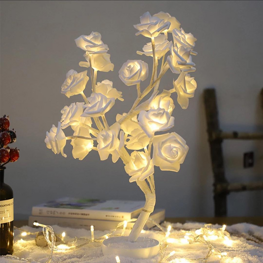 White Rose Flexible Fairy Lamp