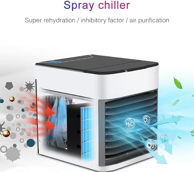 Arctic Air Ultra | 3-in-1 Mini USB Portable Air Cooler, Personal Evaporative AC with LED Night Light – Compact Air Conditioner for Home, Office & Travel