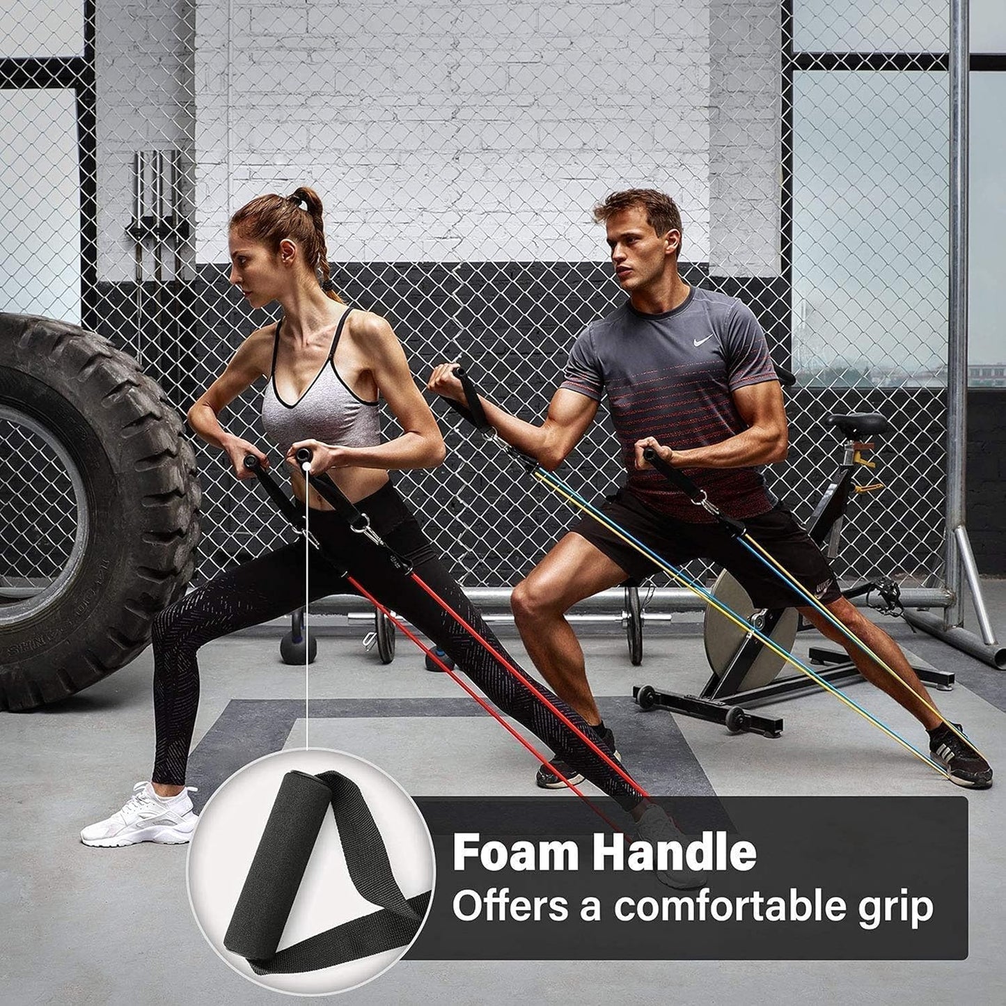 Gym Belt with Box | 5-in-1 Power Exercise Resistance Band Set – Adjustable Fitness Equipment for All
