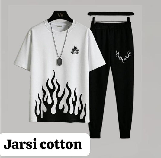 Men's Cotton Jersey Graphic Sublimation Track Suit - 2 Pcs