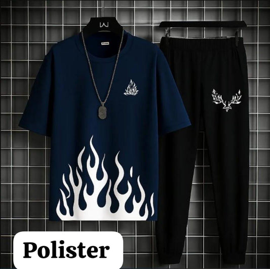 Men's Graphic Sublimation Track Suit - 2 Pcs Set in Blue