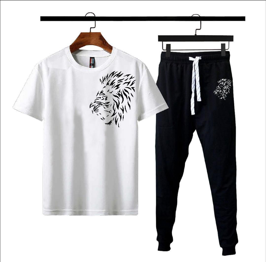Men's Polyester Printed Track Suit - 2 Pcs
