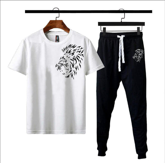 Men's Polyester Printed Track Suit - 2 Pcs