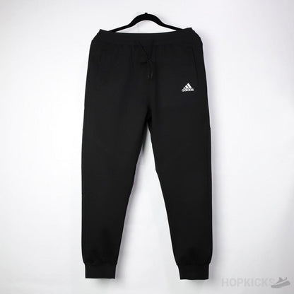 Men's Plain Black Polyester Jogger Pants - 1 Pc